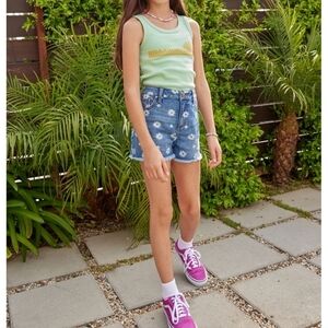 RSQ Floral Print Girls Shorts Sz 14